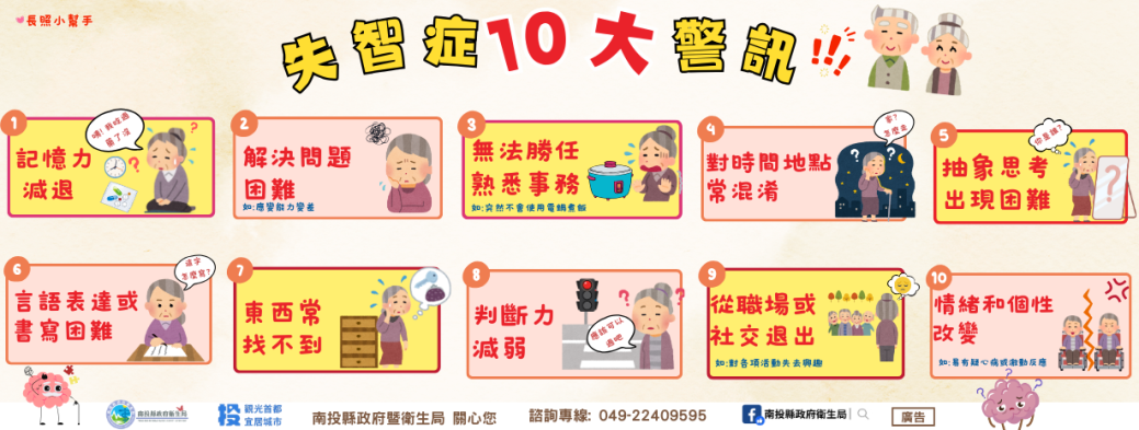 失智症10大警訊